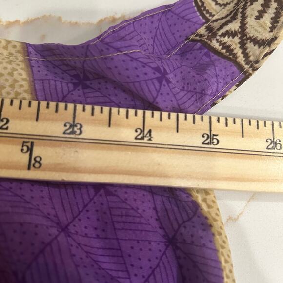 100% Silk Wrap Maxi Skirt Made in India Reversible Boho Colorful Gypsy - Picture 8 of 11